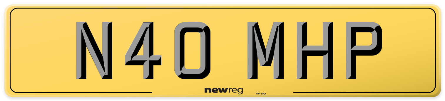 N40 MHP Rear Number Plate
