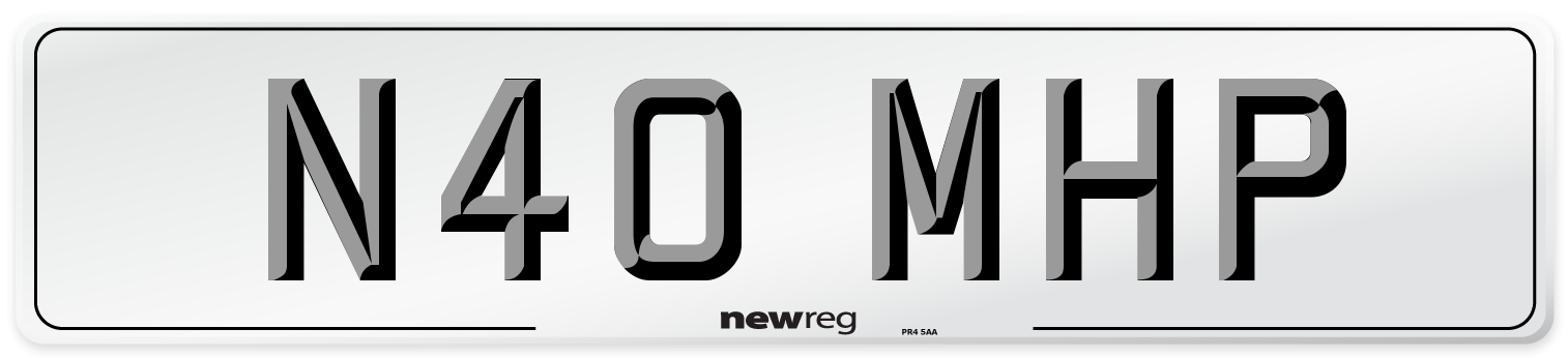 N40 MHP Front Number Plate