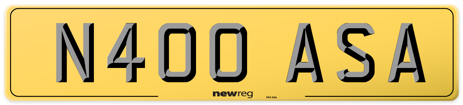 N400 ASA Rear Number Plate