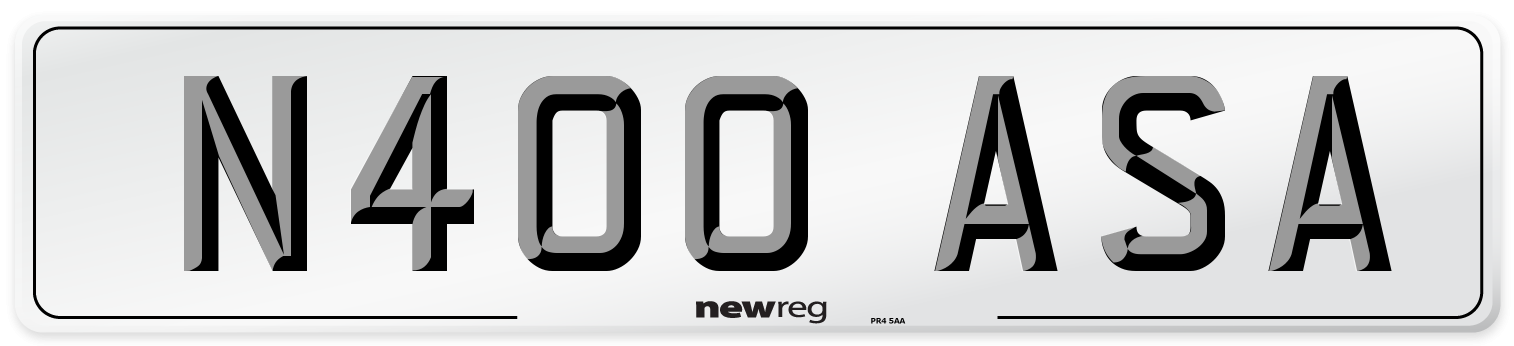 N400 ASA Front Number Plate