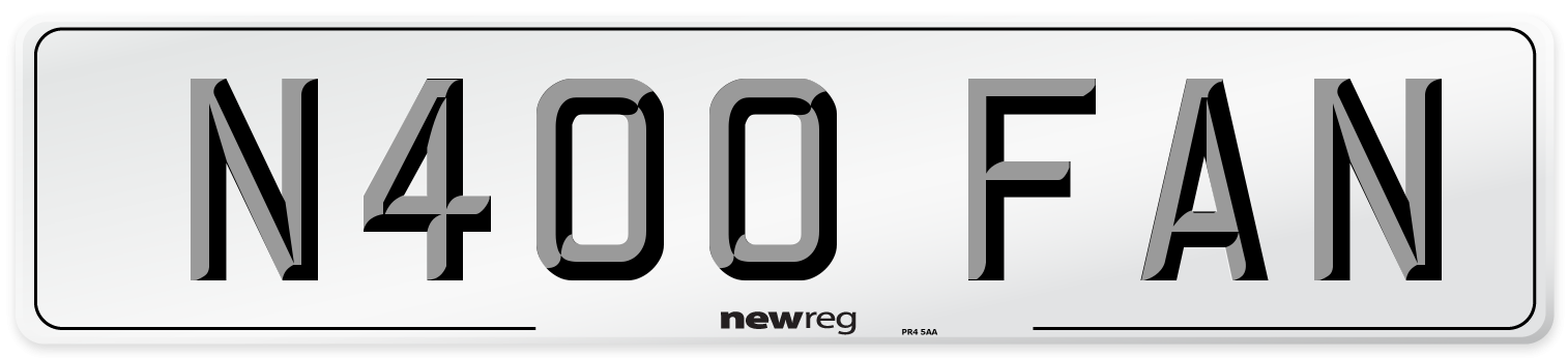 N400 FAN Front Number Plate