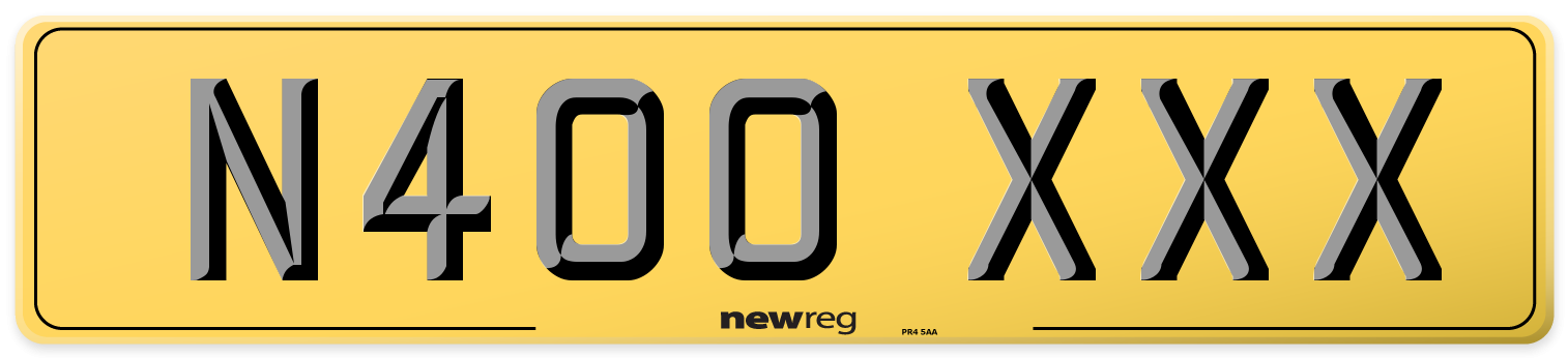 N400 XXX Rear Number Plate