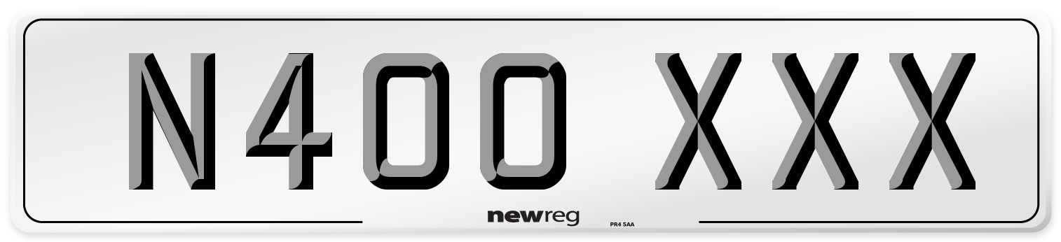 N400 XXX Front Number Plate