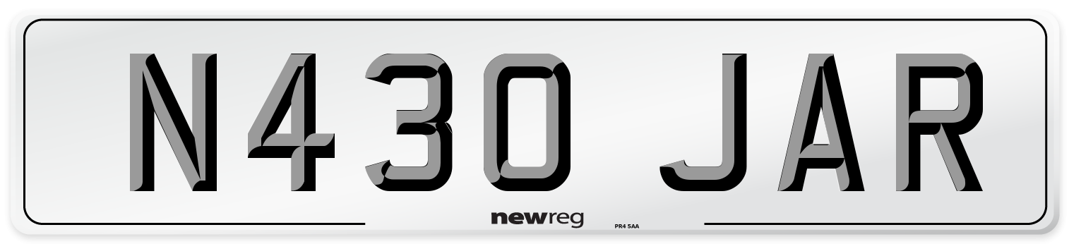 N430 JAR Front Number Plate