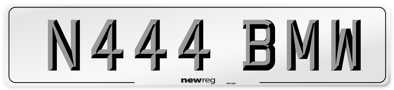 N444 BMW Front Number Plate