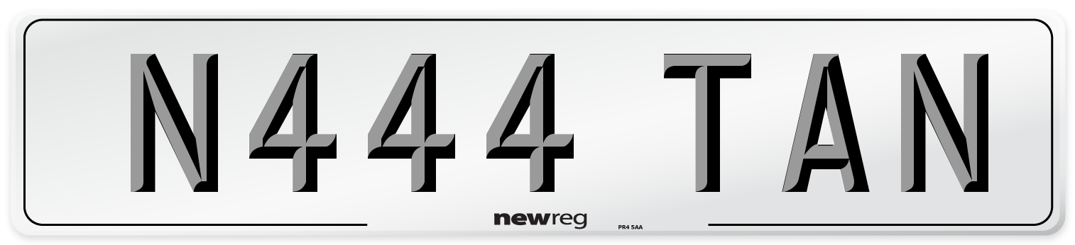 N444 TAN Front Number Plate