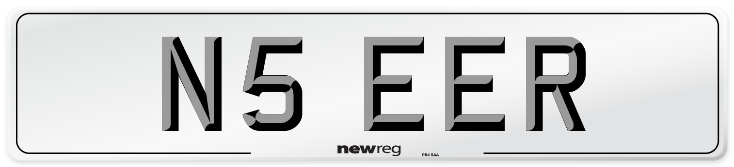 N5 EER Front Number Plate