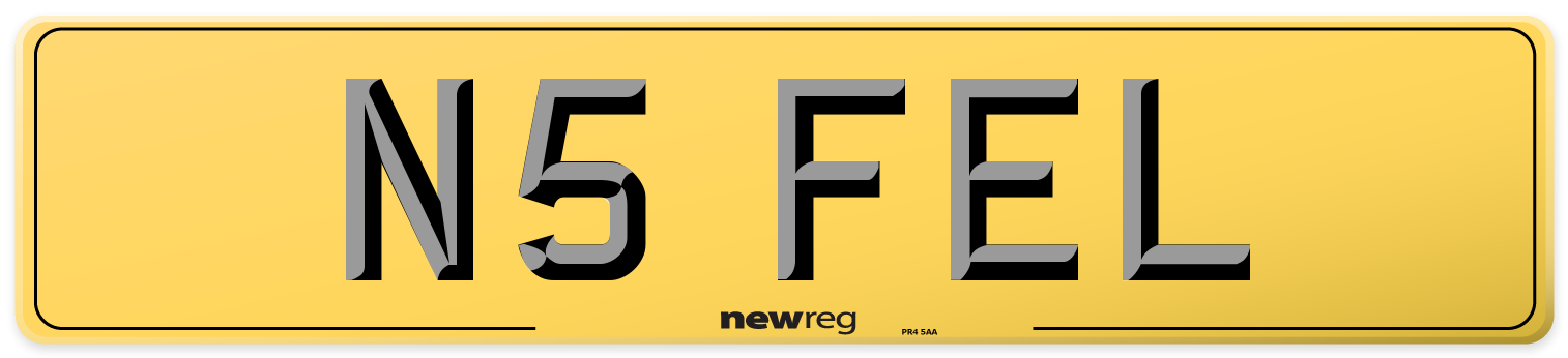 N5 FEL Rear Number Plate