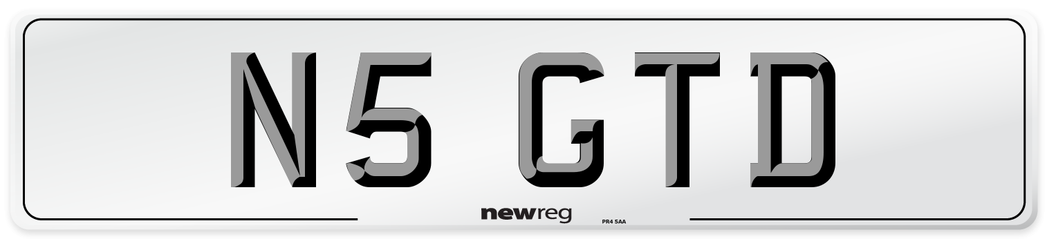 N5 GTD Front Number Plate