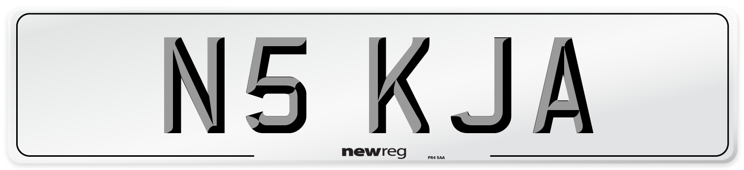 N5 KJA Front Number Plate