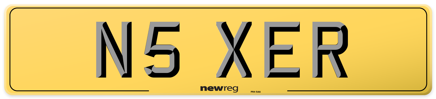 N5 XER Rear Number Plate