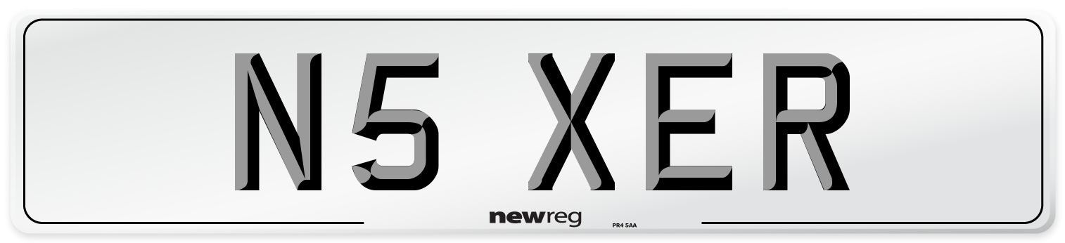 N5 XER Front Number Plate