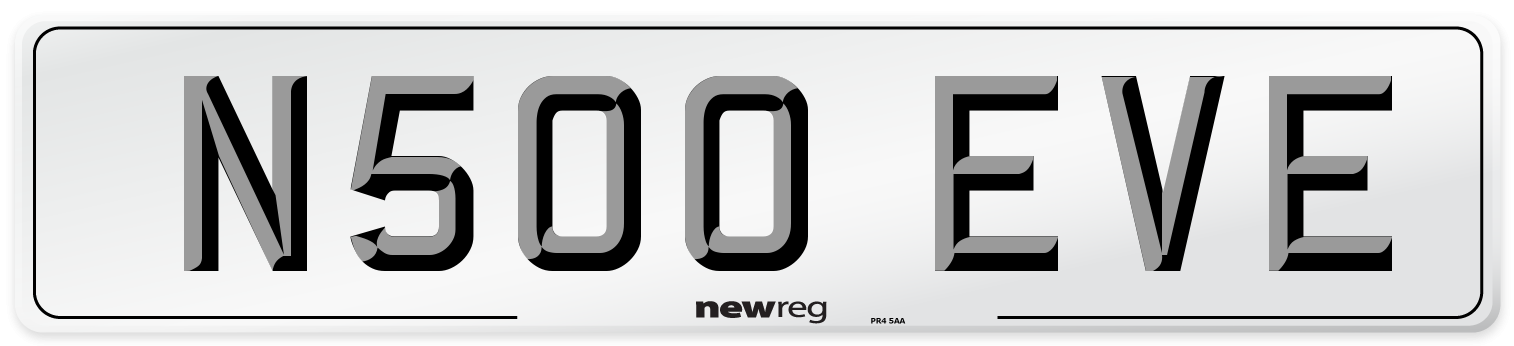 N500 EVE Front Number Plate