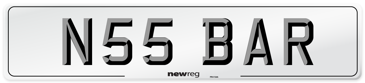 N55 BAR Front Number Plate