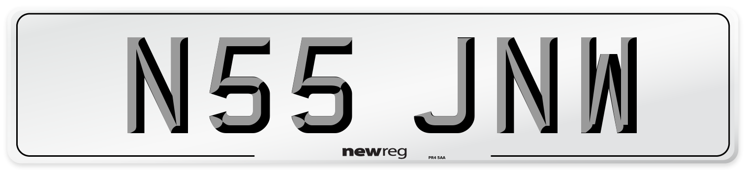 N55 JNW Front Number Plate
