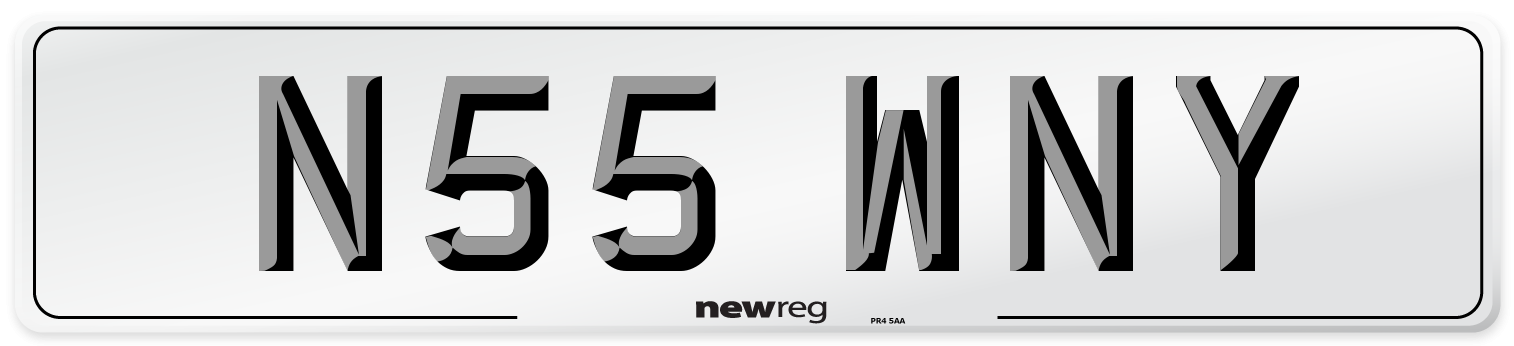 N55 WNY Front Number Plate