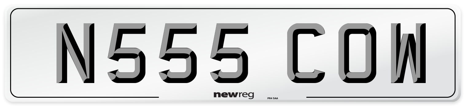 N555 COW Front Number Plate