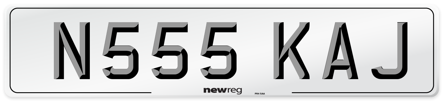 N555 KAJ Front Number Plate