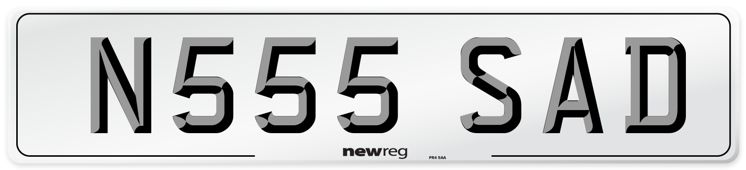 N555 SAD Front Number Plate