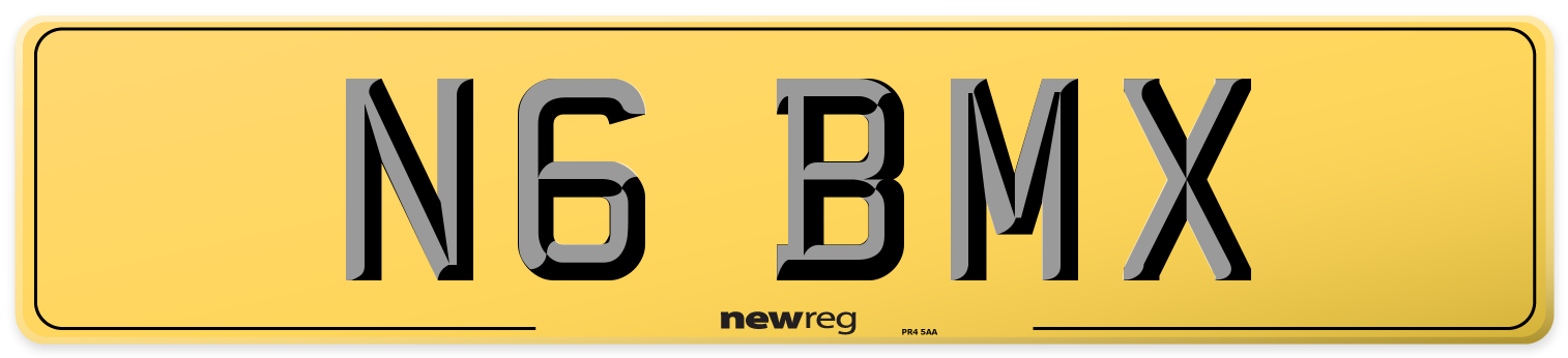 N6 BMX Rear Number Plate