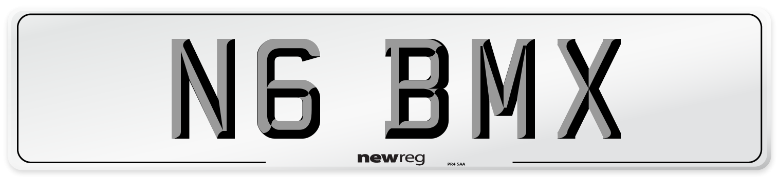 N6 BMX Front Number Plate