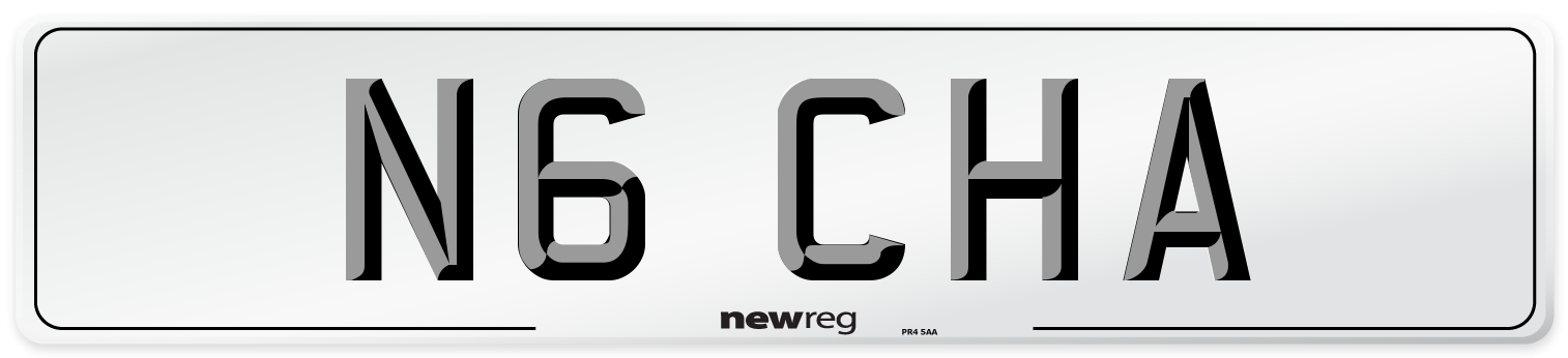 N6 CHA Front Number Plate