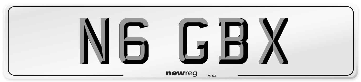 N6 GBX Front Number Plate