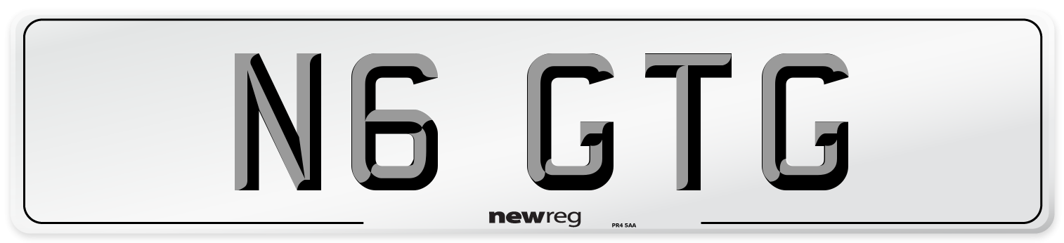 N6 GTG Front Number Plate