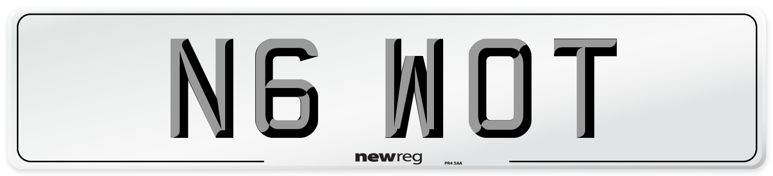 N6 WOT Front Number Plate