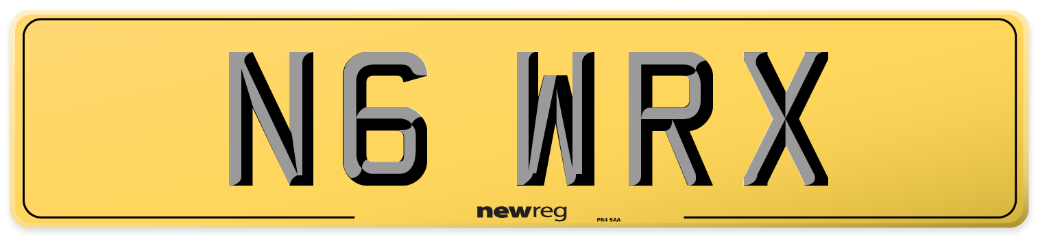 N6 WRX Rear Number Plate