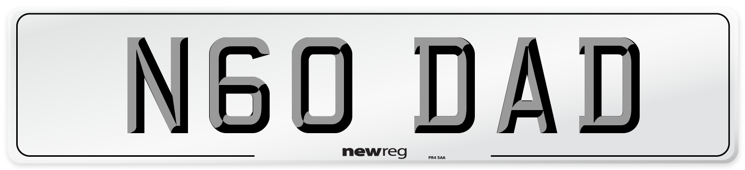 N60 DAD Front Number Plate