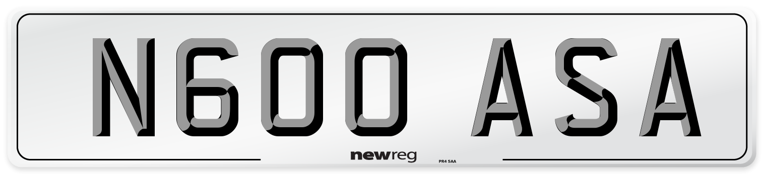 N600 ASA Front Number Plate