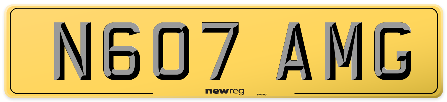 N607 AMG Rear Number Plate