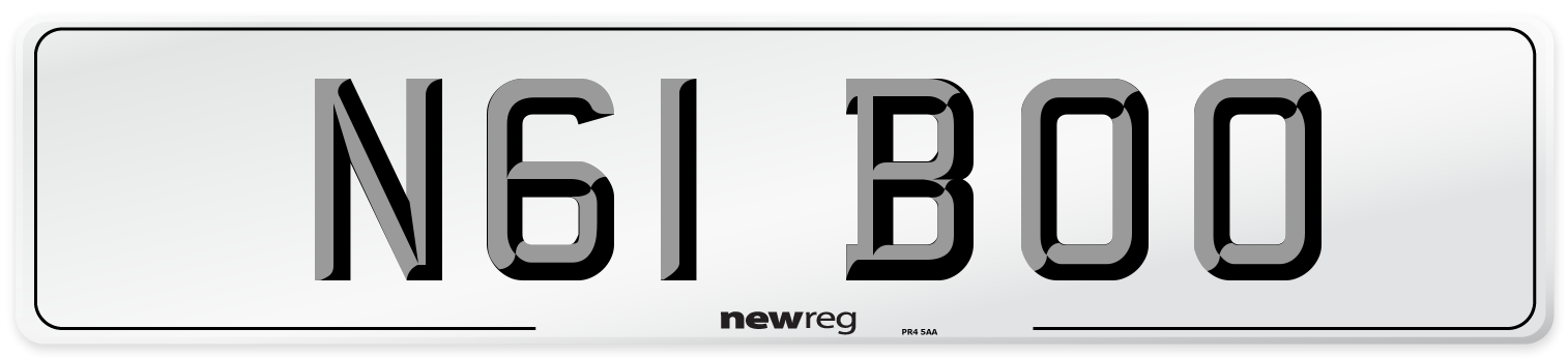 N61 BOO Front Number Plate