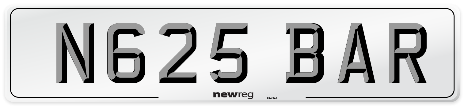 N625 BAR Front Number Plate