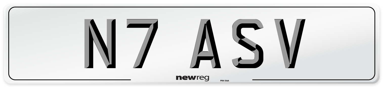 N7 ASV Front Number Plate