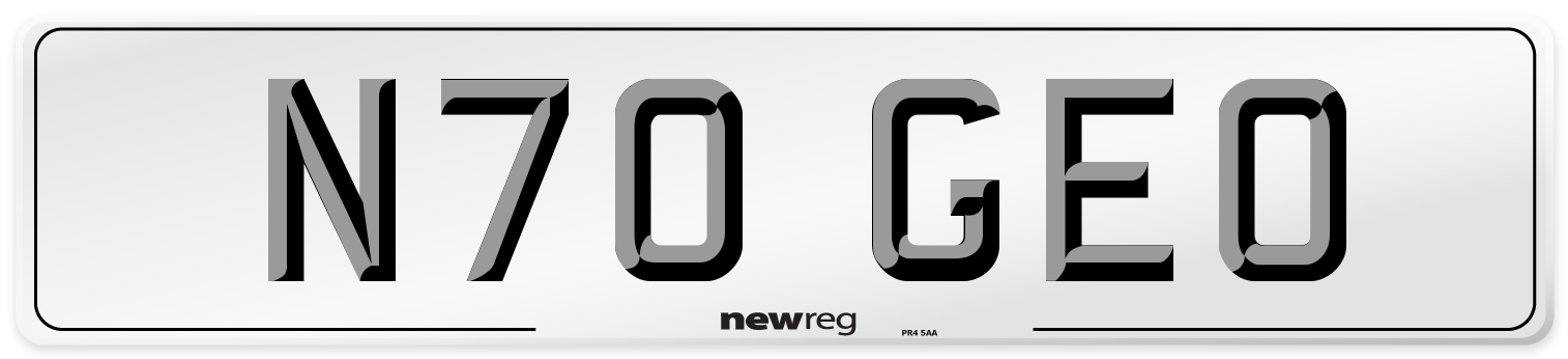 N70 GEO Front Number Plate