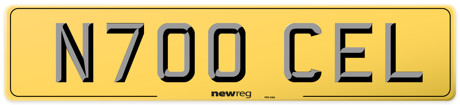 N700 CEL Rear Number Plate