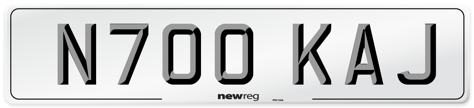 N700 KAJ Front Number Plate