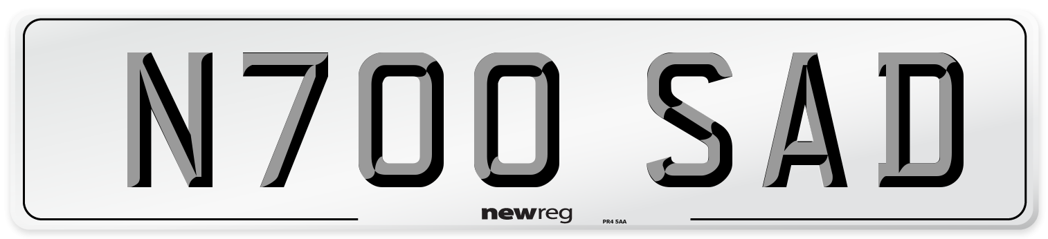 N700 SAD Front Number Plate