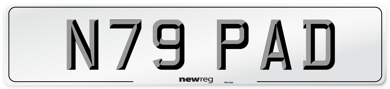 N79 PAD Front Number Plate