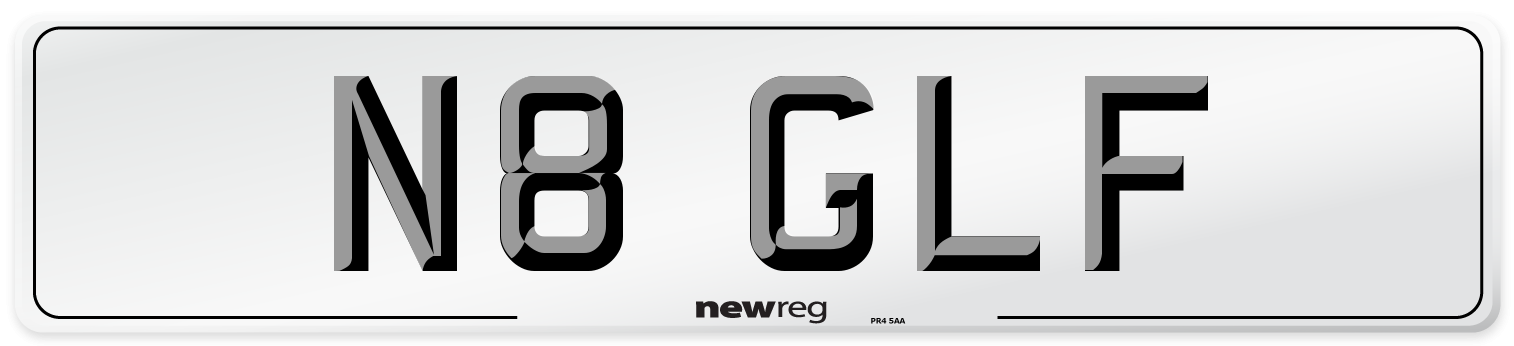 N8 GLF Front Number Plate