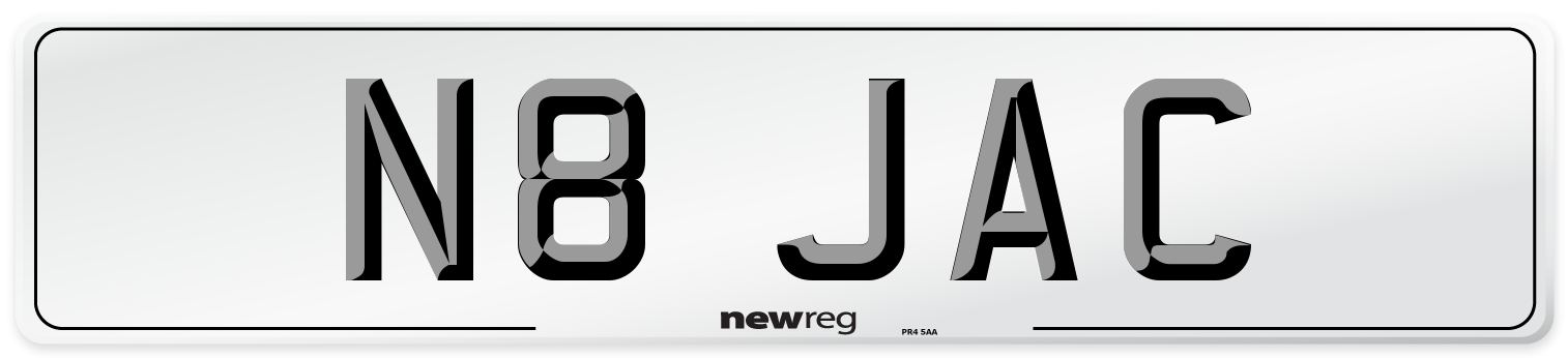 N8 JAC Front Number Plate