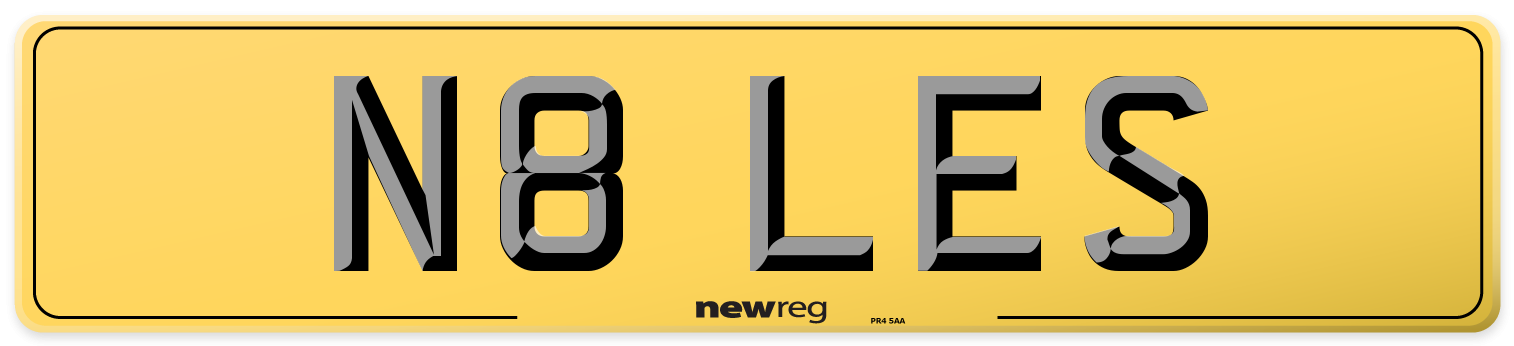 N8 LES Rear Number Plate