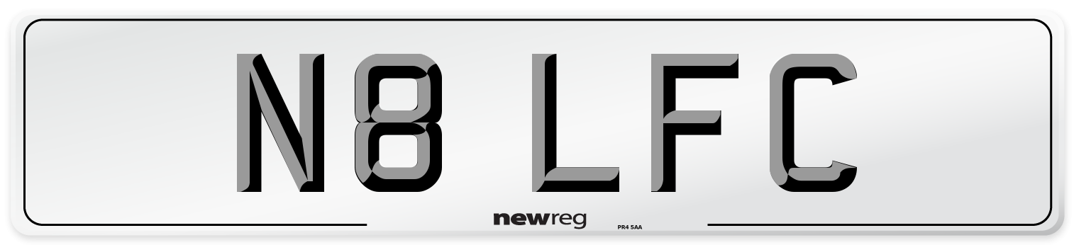 N8 LFC Front Number Plate
