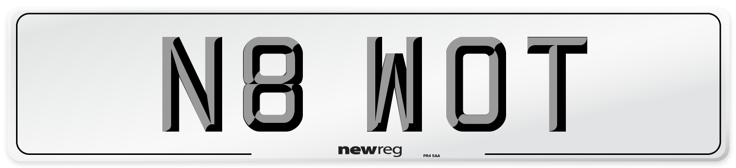 N8 WOT Front Number Plate