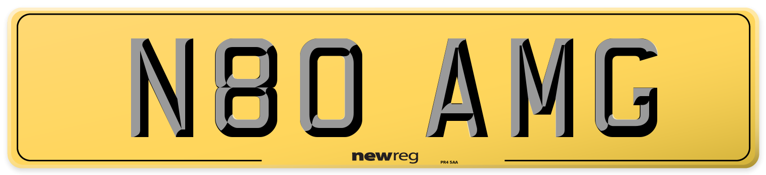 N80 AMG Rear Number Plate