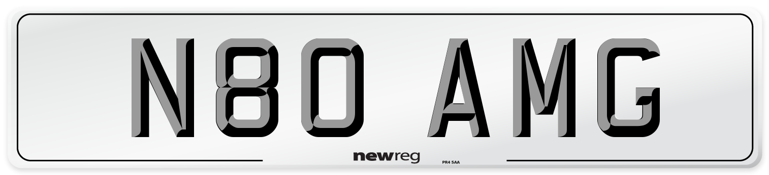 N80 AMG Front Number Plate