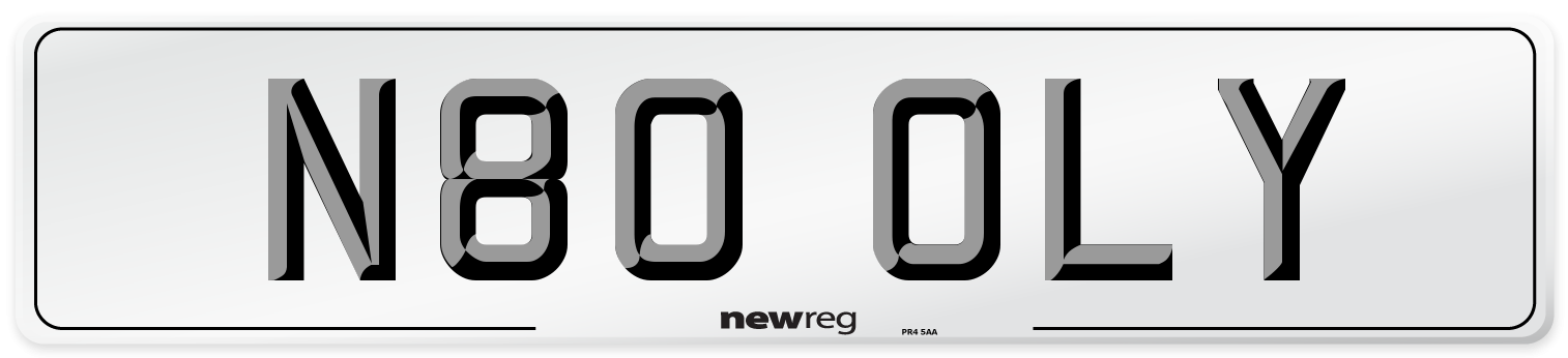 N80 OLY Front Number Plate