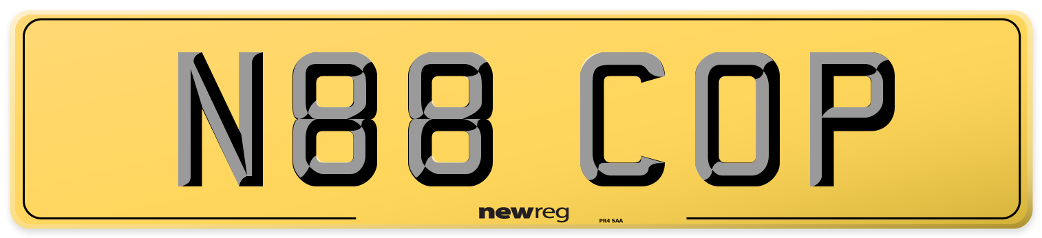 N88 COP Rear Number Plate